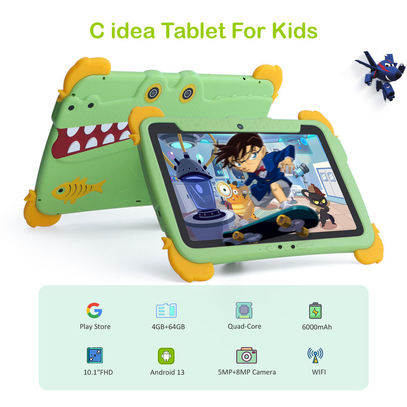 C idea 10,1 cala Tablet dla dzieci z obudową ochroną oczu IPS HD ekran do edukacji uczenia się P1100
