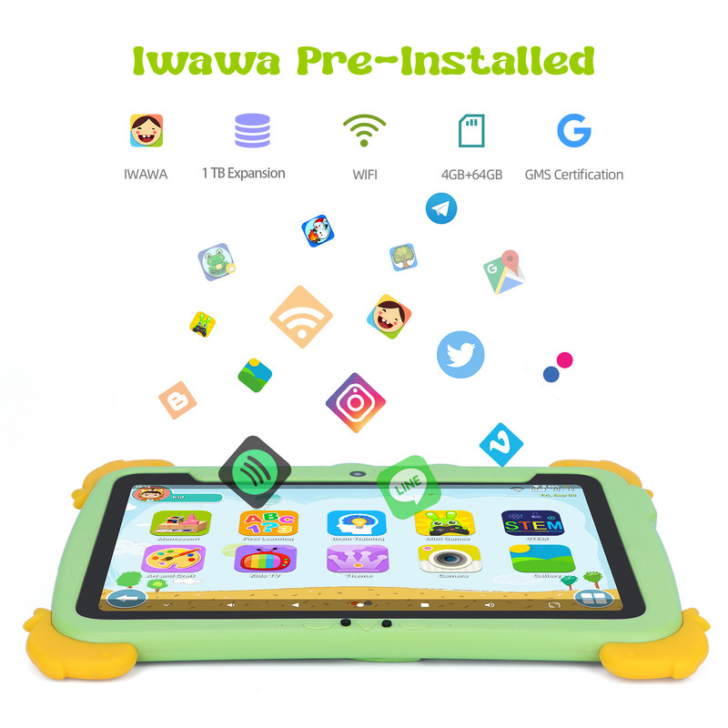 C Idea Kids Tablet 10.1 Inch Android Tablet PC z obudową ochroną oczu 1280*800 Ekran wstępna instalacja IWAWA For Education