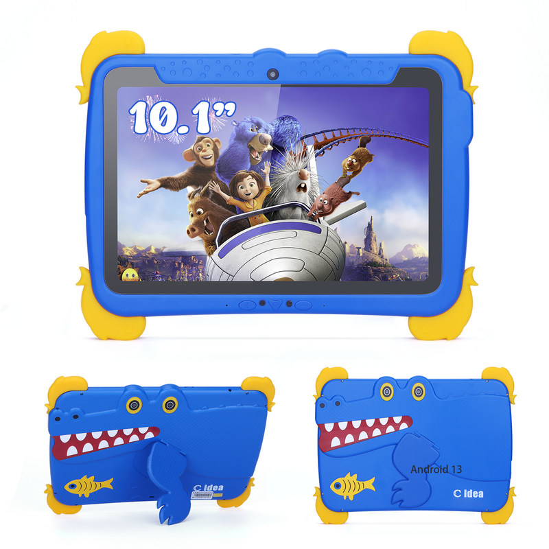 C idea Kids Tab 10,1 cala Android 13 Tablet dla dzieci 4GB RAM 64GB ROM Ochrona oczu Ekran dotykowy dla dzieci 3-8 lat