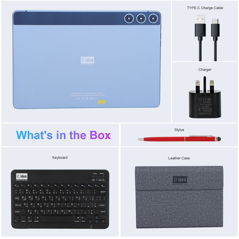 C idea Android Tablet WIFI 5G Tablet 10,1 cala Podwójna kamera 8GB RAM 512GB z myszą klawiaturą Wsparcie SIM dla studenta