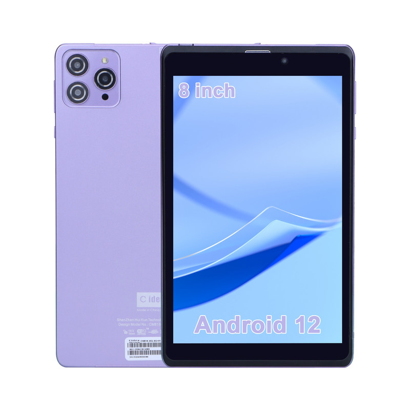 C Idea Portable 8 In Android Tablet PC 8 GB RAM 512 GB Android 12 Tablet IPS HD Wyświetlacz Quad Core CM818-Purple