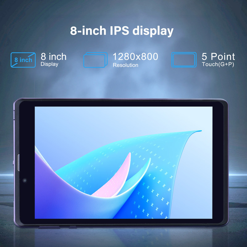 C Idea Portable 8 In Android Tablet PC 8 GB RAM 512 GB Android 12 Tablet IPS HD Wyświetlacz Quad Core CM818-Purple