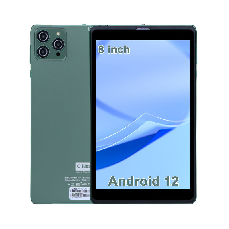 C idea 8 Inch Android Tablet PC Z Androidem 12 OS Quad Core CPU 8GB RAM 512GB Przechowywanie IPS HD Display CM818-Green