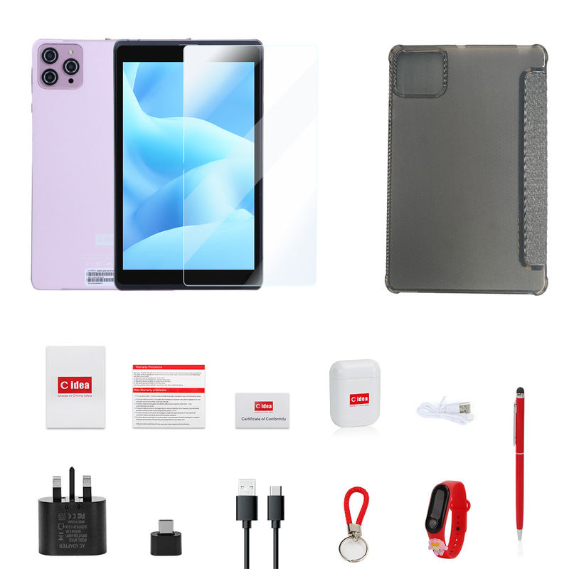 C idea 8 cali Android 12 Tablet 8000mAh Bateria 5+8MP Kamera 8GB RAM 512GB ROM dla edukacji uczenia się CM818-różowy