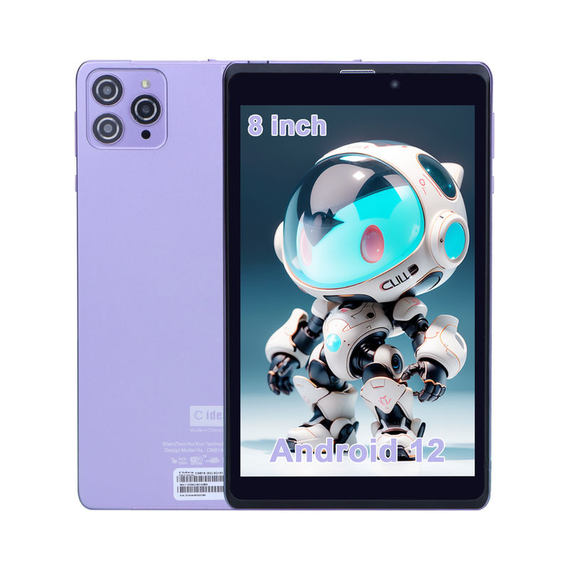 C Idea Portable 8 In Android Tablet PC 8 GB RAM 512 GB Android 12 Tablet IPS HD Wyświetlacz Quad Core CM818-Purple