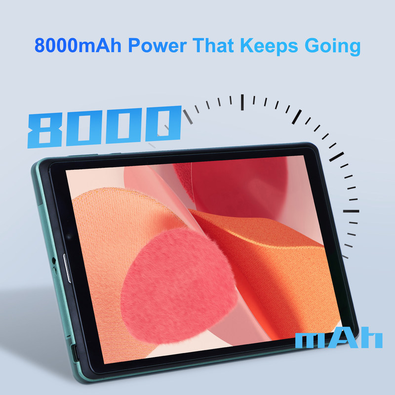 C idea Przenośny 8-calowy tablet z Androidem z Androidem 12 Quad Core CPU 8GB RAM 512GB Przechowywanie IPS HD Display CM818-Green