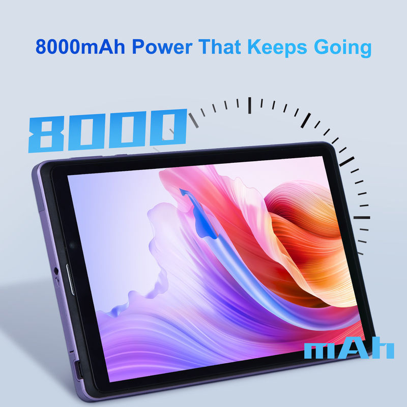 C Idea Portable 8 In Android Tablet PC 8 GB RAM 512 GB Android 12 Tablet IPS HD Wyświetlacz Quad Core CM818-Purple