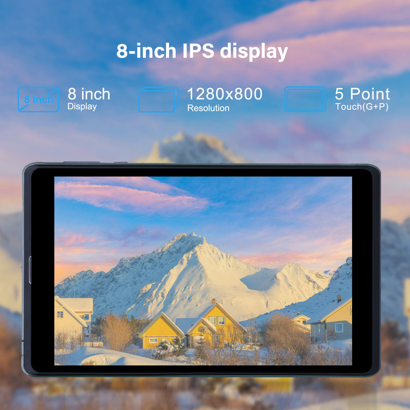 C idea Android Tablet PC Dual Camera 8 Inch 1280x800 IPS HD Display Tablety Android 12 dla studentów CM818-Grey