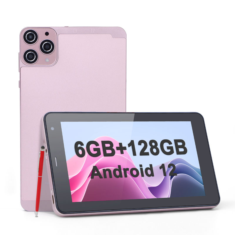 C idea 7 Inch Android Smart Tablets 6+128GB Quad Core WiFi Tablet HD Touch Screen dla nastolatków CM515 ((Różowy)