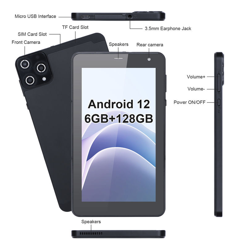 C Idea Tablety z systemem Android 6+128GB Quad Core 7 Inch Tablet PC For Student CM515 ((czarny))