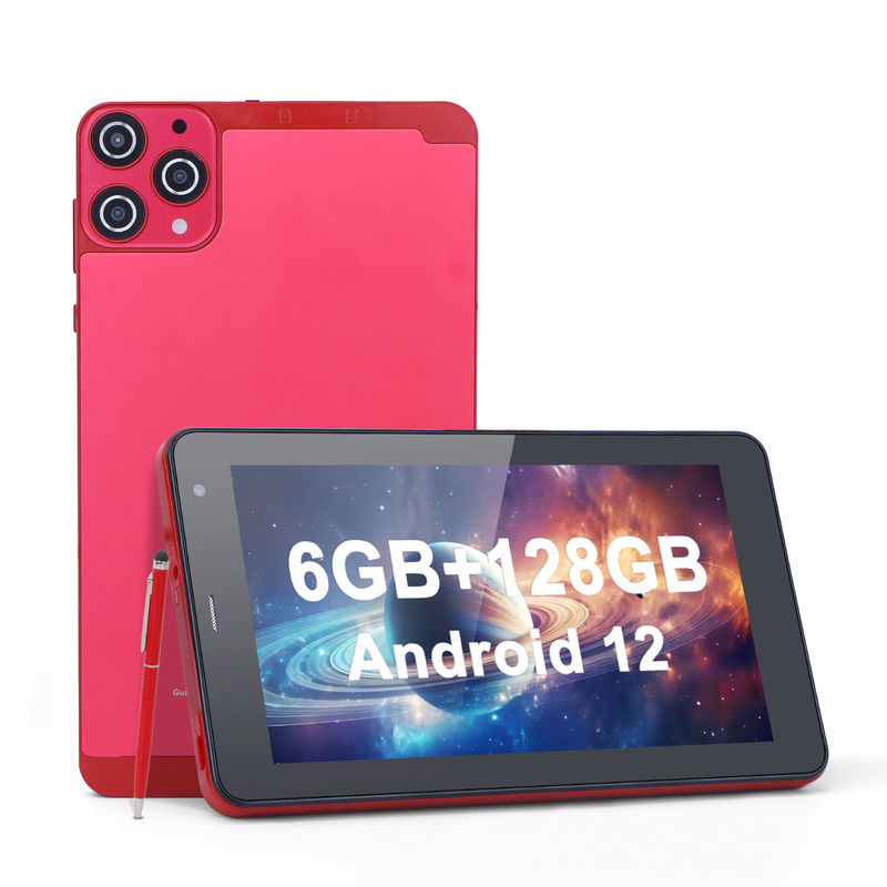 C Idea WiFi 5G Tablet 7 Inch Tablety 6+128GB Quad Core Touch Screen For Education CM515 ((czerwony))