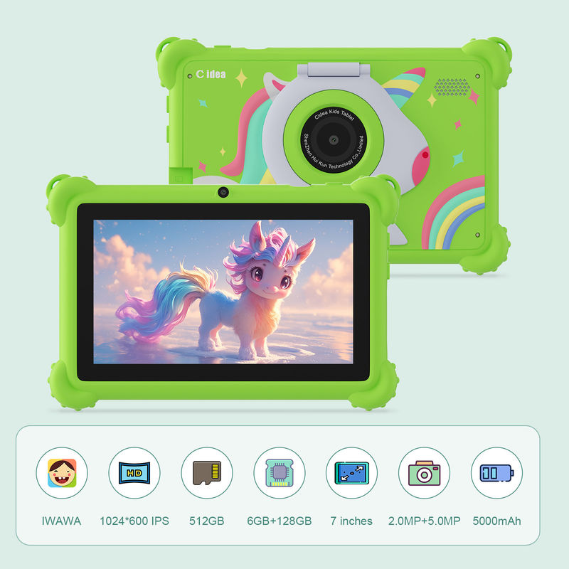 C Idea 7 Inch WIFI Kidspad Android System 6+128GB Tablet For Kids z obudową CM88