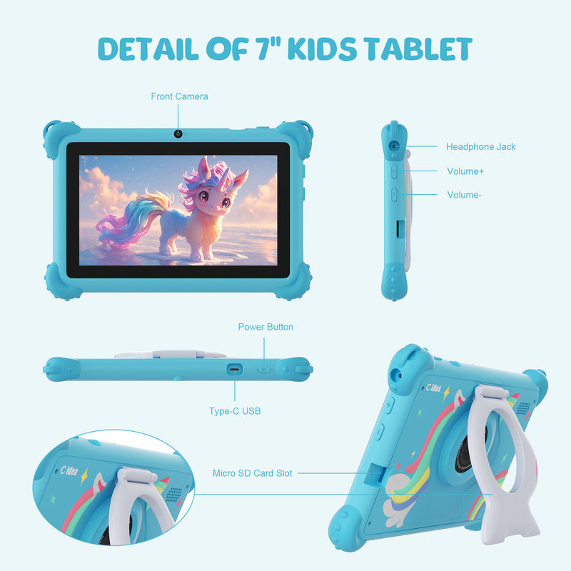C Idea Android 12 Smart Kidspad 7 Inch Kids Tablet Wiek 3-7 z podwójnym aparatem CM88