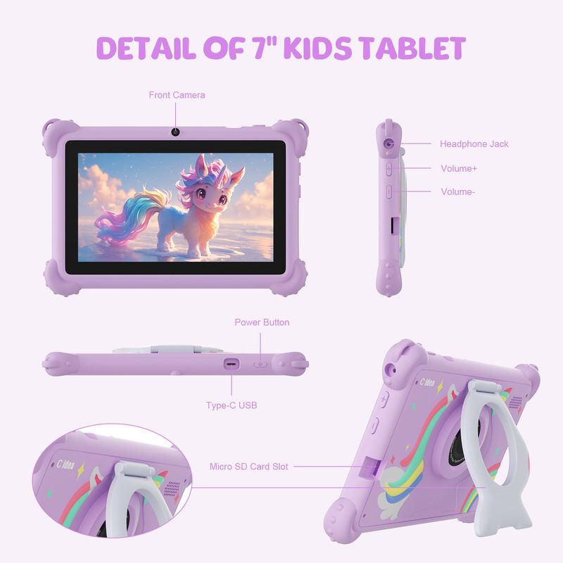 C Idea 7-calowy tablet dla dzieci Wiek 3-7 Dwuokamera IPS ekran edukacyjny dla dzieci z kontrolą rodzicielską CM88