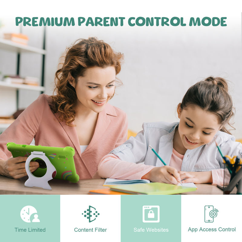 C idea Kids Tablet 2024 Edukacyjna zabawa z wyświetlaczem HD i obudową ochronną Tablet CM88