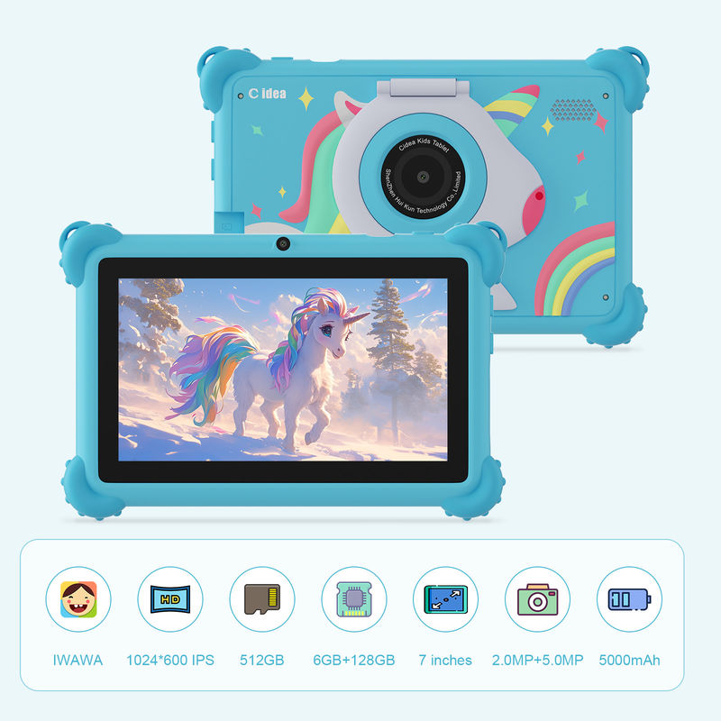 C idea 2024 Kids Learning Tablet Jasny wyświetlacz Pudełko ochronne i Android 12 Performance CM88