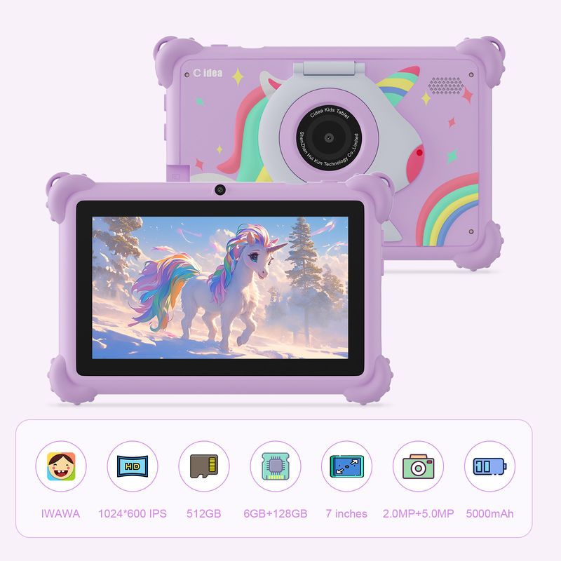 C idea 2024 Kids Tablet Ideal Gift z Androidem 12 aplikacjami edukacyjnymi i trwałym etui Tablet Kidspad CM88