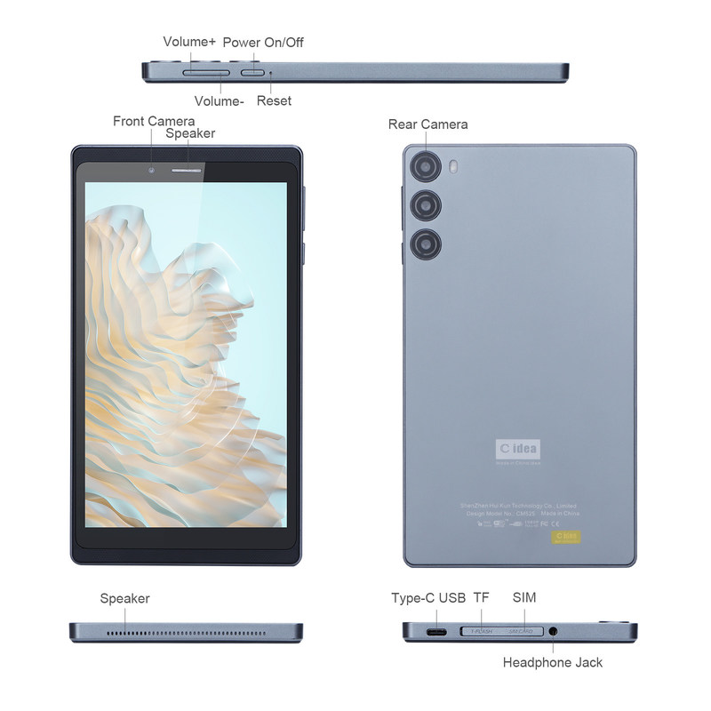 C Idea Tablet Android 12 Tablet edukacyjny 7 cali dla uczniów z stylusem CM525