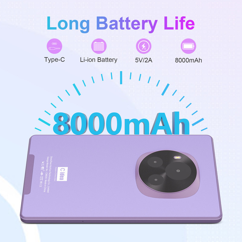 C Idea 9 Inch Tablet 5MP + 8MP Tablet edukacyjny dla studentów CM935 Purple