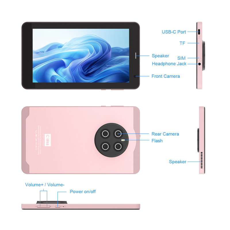 C Idea 7-calowe tablety z SIM Wi-Fi Android Tablet PC dla studentów CM518 Pro Pink