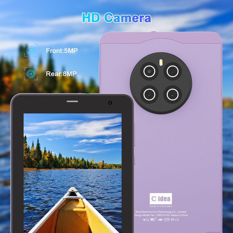 C Idea Android 13 z 6000mAh 7 Inch Tablety Tablet edukacyjny PC z długopisem CM518 Pro Purple