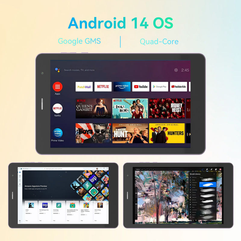 C Idea 8in Tablet Gra edukacyjna Tablet Android dla studentów z SIM i Wi-Fi CM828 Purple