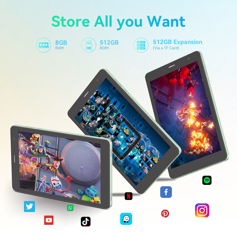 C Idea Wysokiej rozdzielczości Wyświetlacz 8 cali Tablet Pc Z 800x1280 Ips Ekran Dla Nastolatków Edukacja CM828 Zielony