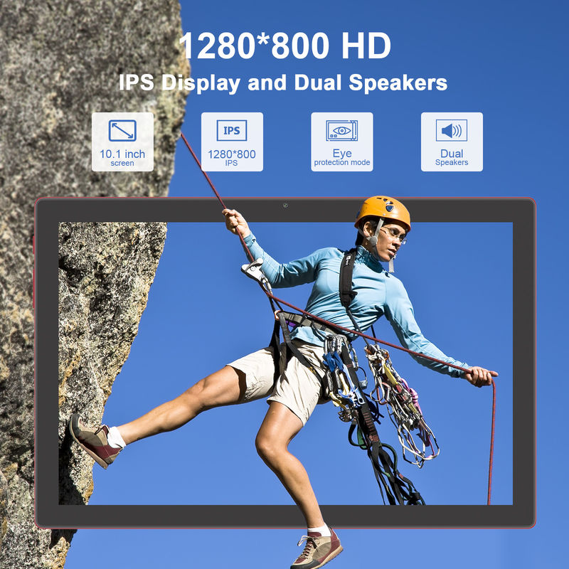 C Idea 10,1 cala Android 14 Smart Tablet Pc Z Wsparciem Sim Dla Nastolatków CM8200Plus czerwony