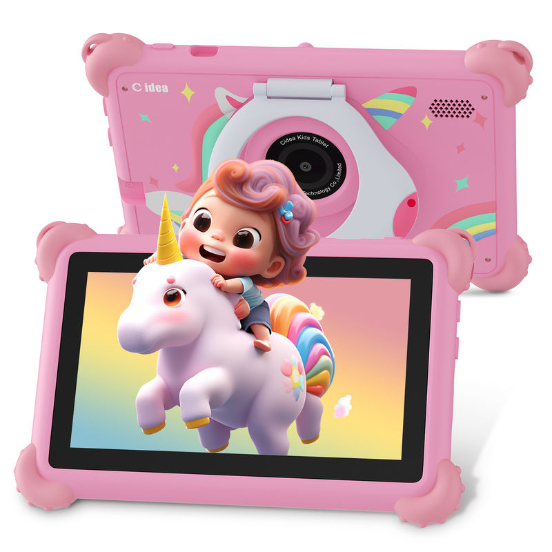 C Idea Android 13 Kids Tablet 4+32GB Tablet edukacyjny Kidspad z przyjazną aplikacją CM91 różowy