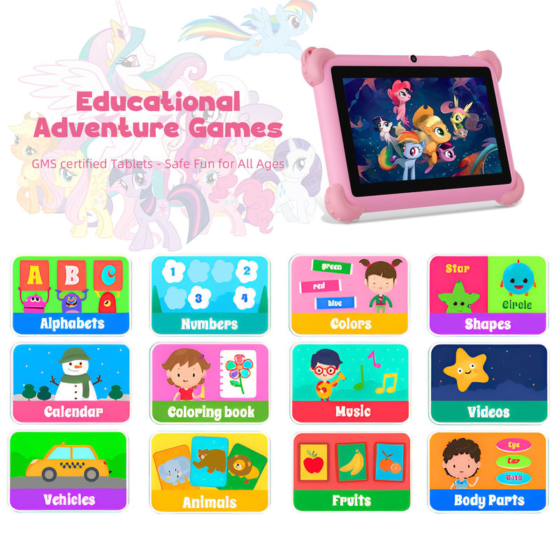 C Idea Android 13 Kids Tablet 4+32GB Tablet edukacyjny Kidspad z przyjazną aplikacją CM91 różowy