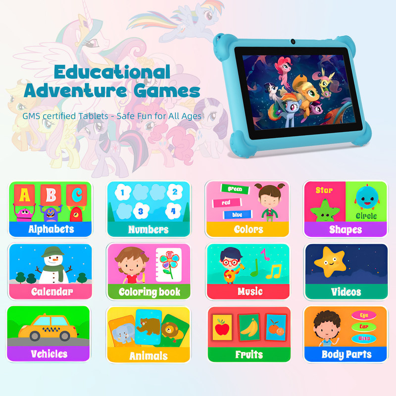 Najnowsze tablety C Idea 4+32GB Android 13 Tablet Kidspad z edukacyjnym APP CM91 niebieski