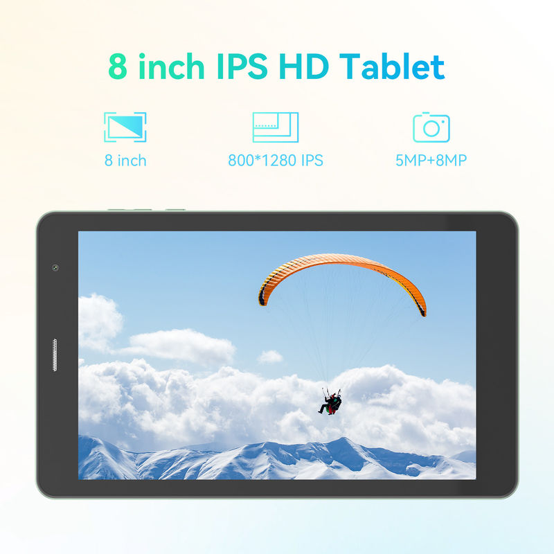 C Idea Wholesale Tablet 8 Inch 800*1280HD IPS Dual Camera Android Tablet Pc With Sim For Learning CM828 Zielony