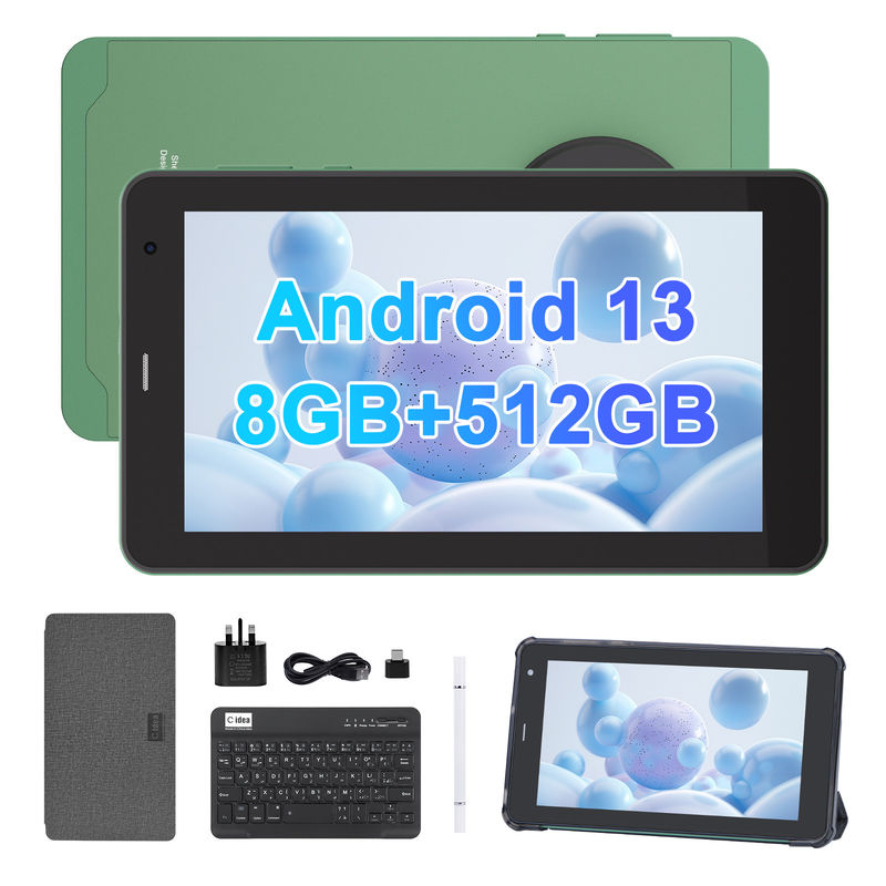 C Idea 7 Inch Tablet Pc Android 13, 8+512gb with Sim-Compatible Smart Tablet For Students CM518pro Green