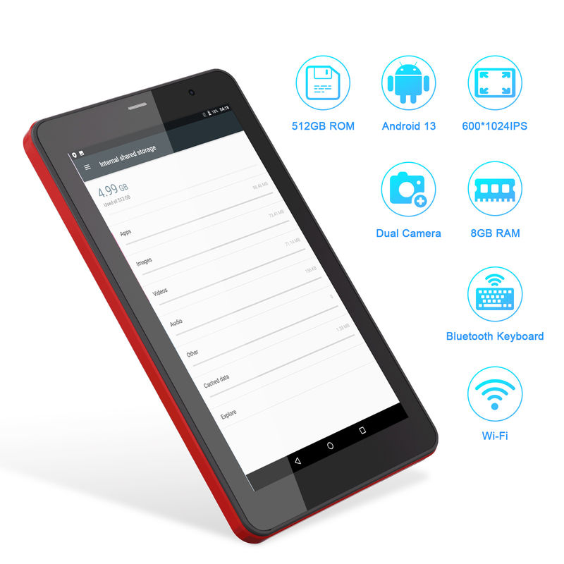 C Idea 7-calowy tablet Android 13, podwójna kamera, wsparcie SIM, tablety z ekranem dotykowym dla uczniów