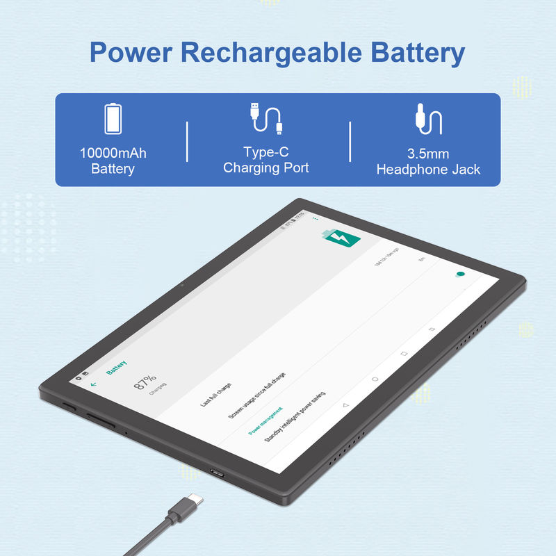 C Idea 10,1 cali Tablet Wi-Fi z obsługą SIM Klawiatura Edukacyjny Tablet Android Pc M8200 Plus Czarny