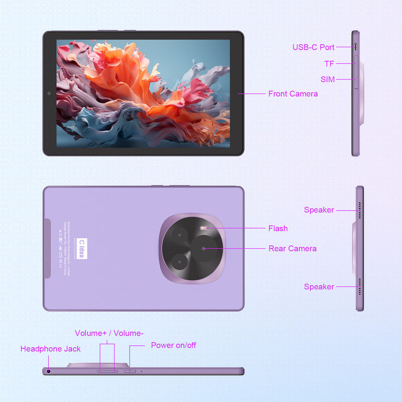 C Idea 9 Inch Tablet Dual Camera Tablet Edukacyjny Dla Studentów CM935 Purple