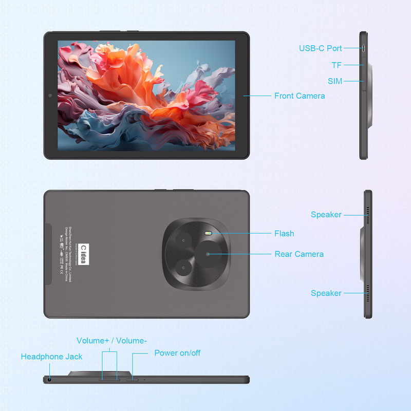 C Idea Android Tablet 800x1280 IPS Screen 9 IN Smart Tablet PC With Sim For Education CM935 Czarny
