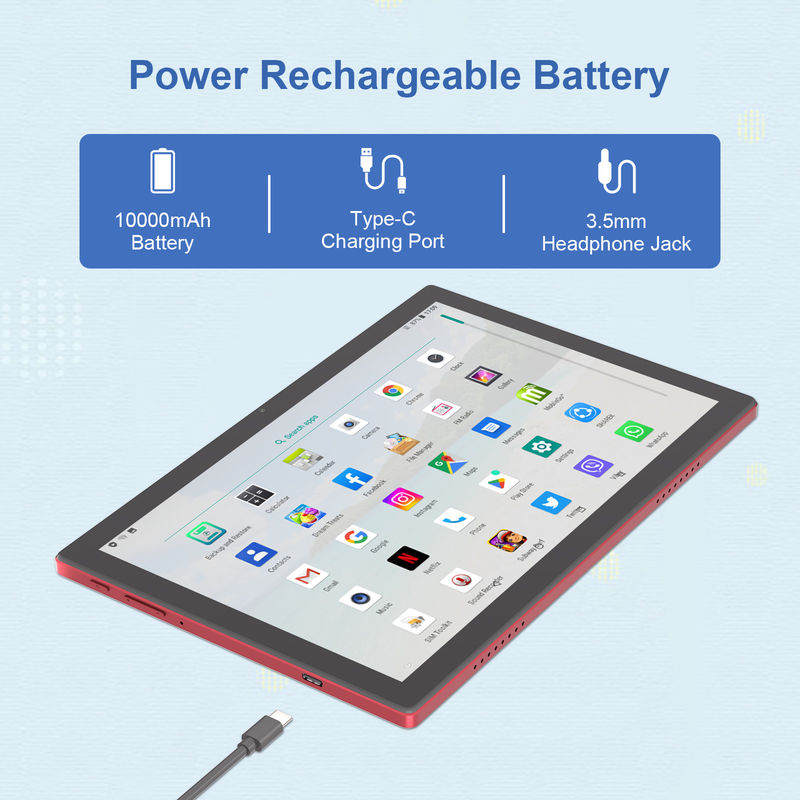 C Idea 10,1 cala Android 14 Smart Tablet Pc z podwójnym SIM i Pen CM8200Plus czerwony