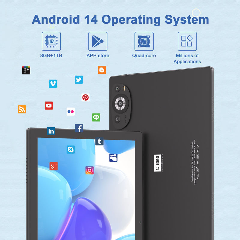 C Idea 10,1 cali Tablet 5G z obsługą SIM Klawiatura Edukacyjny Tablet Android Pc M8200 Plus Czarny