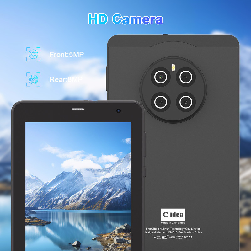 C Idea Android 13 Tablet 512GB Z SIM 7 Inch Tablet PC CM518 Pro Czarny