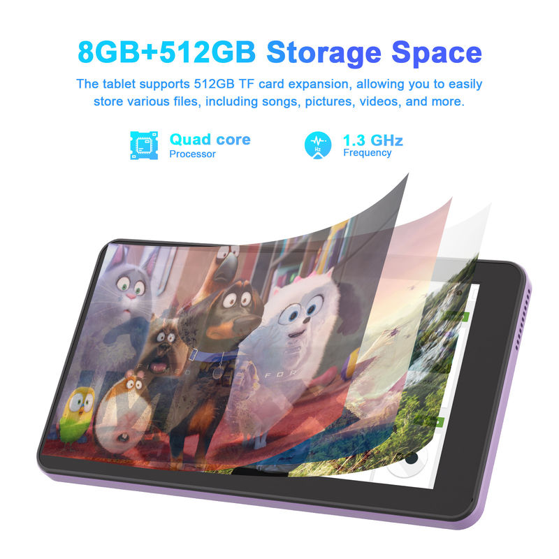 C Idea Android 13 z 6000mAh 7 Inch Tablety Tablet edukacyjny PC CM518 Pro Purple