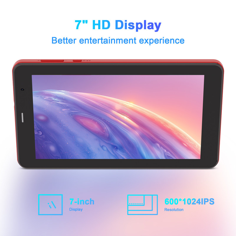 C Idea Android 13 Tablety z SIM Wi-Fi 7 cali Tablet z ekranem dotykowym CM518 Pro Red