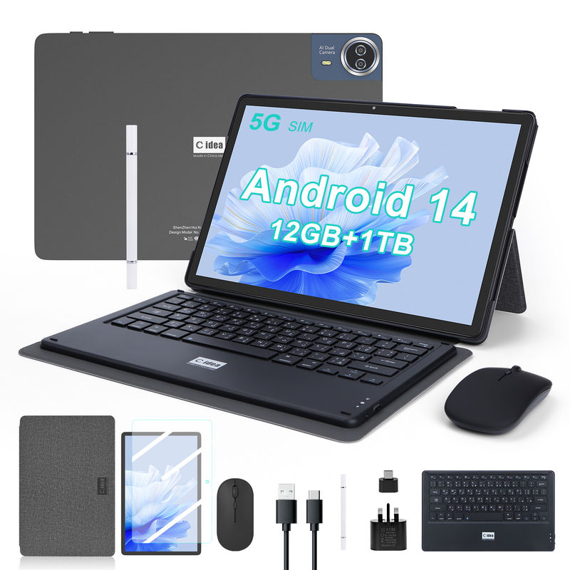 C Idea 14 Inch Tablet Najnowszy tablet Android dla dorosłych Pracujący CM14000 plus Czarny