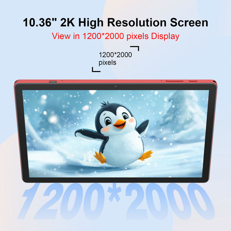 C Idea Android 14 Tablet Tablet edukacyjny z ekranem 2k dla uczniów z klawiaturą i myszą CM10500 Plus Red