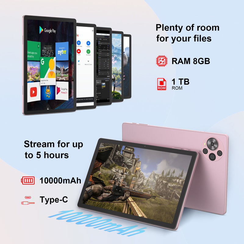 C Idea 10,5 cala Android 14 Edukacyjny Smart Tablet Dla Uczniów CM10500 Plus Różowy