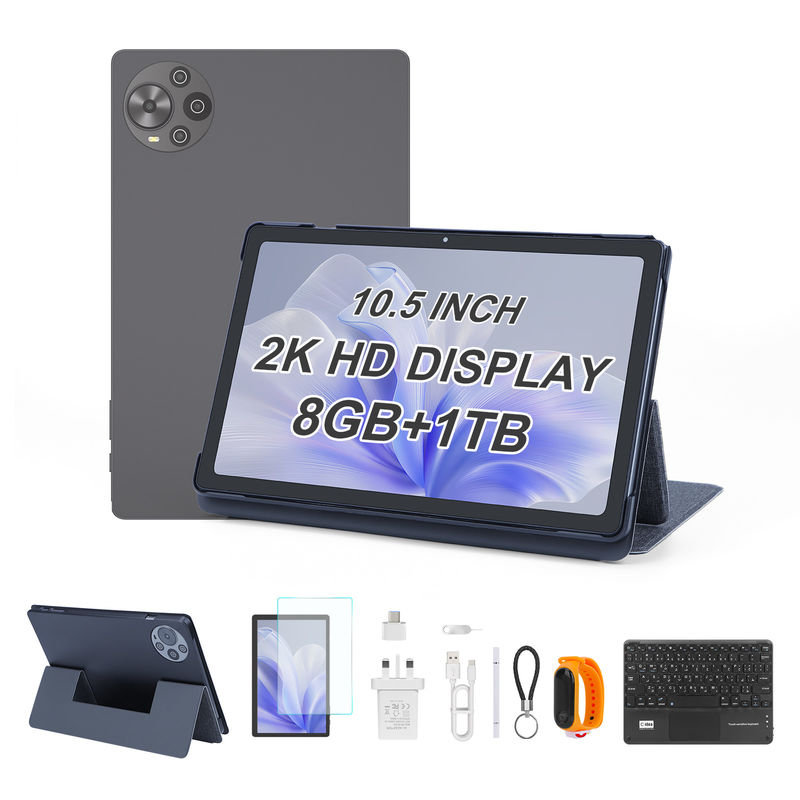 C Idea 10,5 Inch Tablet PC 2K Screen Najnowszy Tablet Android dla studentów Cm10500 Plus Szary