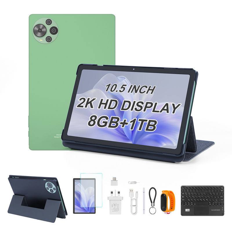 C Idea Najnowszy 10,5-calowy tablet z systemem Android 14, ekran dotykowy 2K, z SIM CM10500 Plus zielony