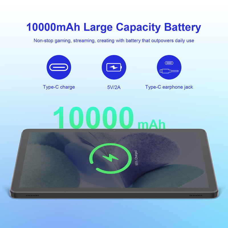 10,95-calowy tablet edukacyjny z ekranem HD dla uczniów, z wydajnym działaniem i długą żywotnością baterii