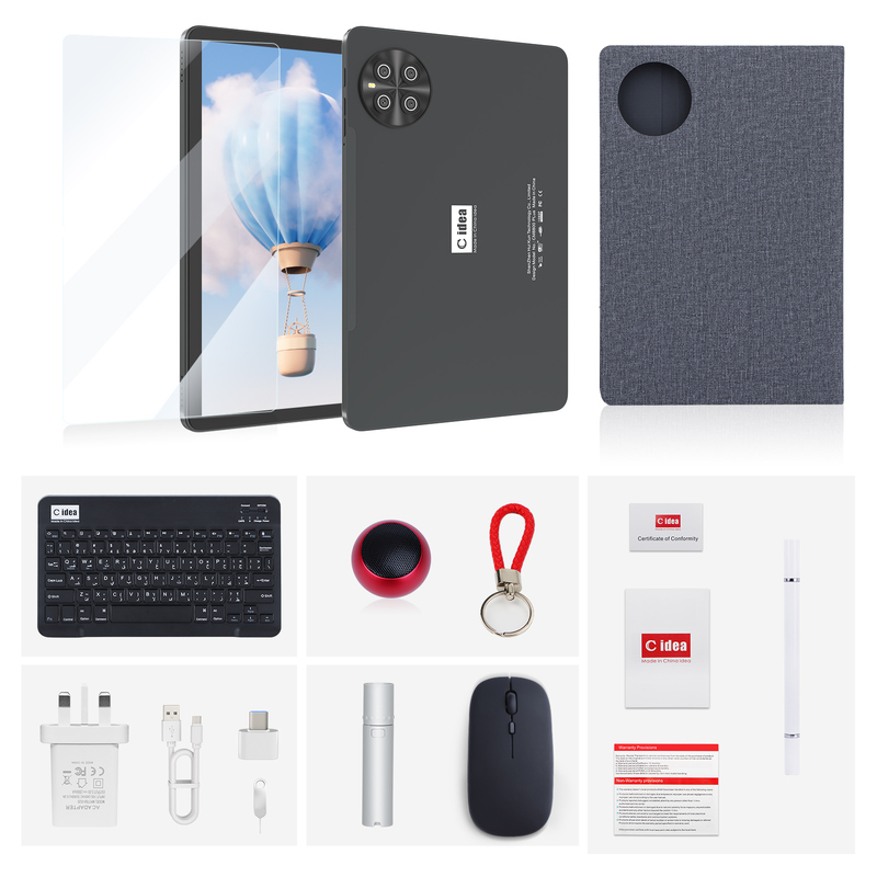 C Idea 10,1-calowy tablet PC Android 15 z klawiaturą i myszką CM8800plus Szary