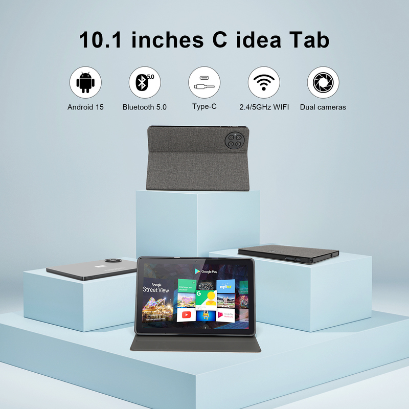 C Idea 10,1-calowy tablet PC Android 15 z klawiaturą i myszką CM8800plus Szary